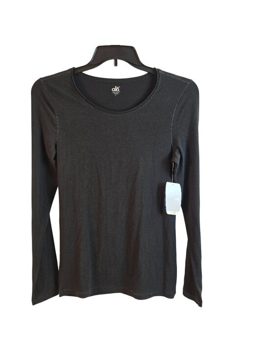 ALO Yoga Tops - Alo Yoga Black Long Sleeve Tee Men Size L NWT Crab Embroidered Stretch Shirt